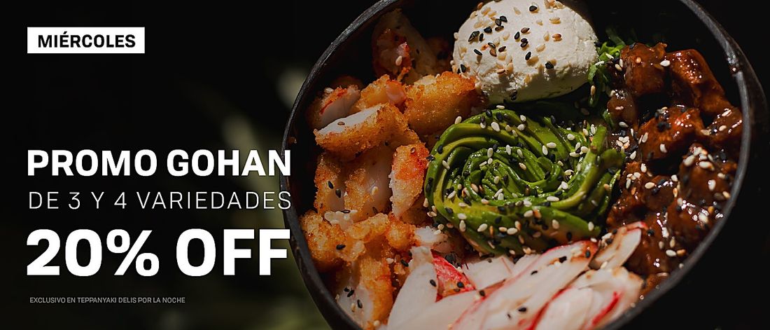 Gohan de Teppanyaki Sushi — arroz con salmón y palta